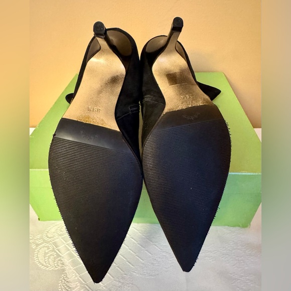 Made in Italy, Fabio Rusconi Black Suede Booties with Leather Stripe - Size 39.5 - Picture 9 of 11